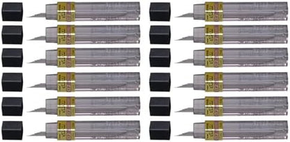 Pentel Super Hi-Polymer Lead Refill 0.2mm, Super Fine, HB, 12 Pieces/Tube (C502-HB)