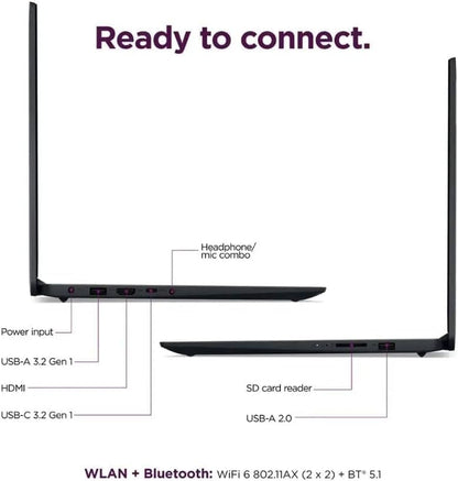 Lenovo IdeaPad Touchscreen 15.6" FHD for Student Office Professional 10-Core Intel Core i5(Beat i7-1255U) 24GB RAM 1TB SSD, Intel Iris Xe Graphics Long Battery Life Win11 Pro WiFi 6 w/GM Accessory