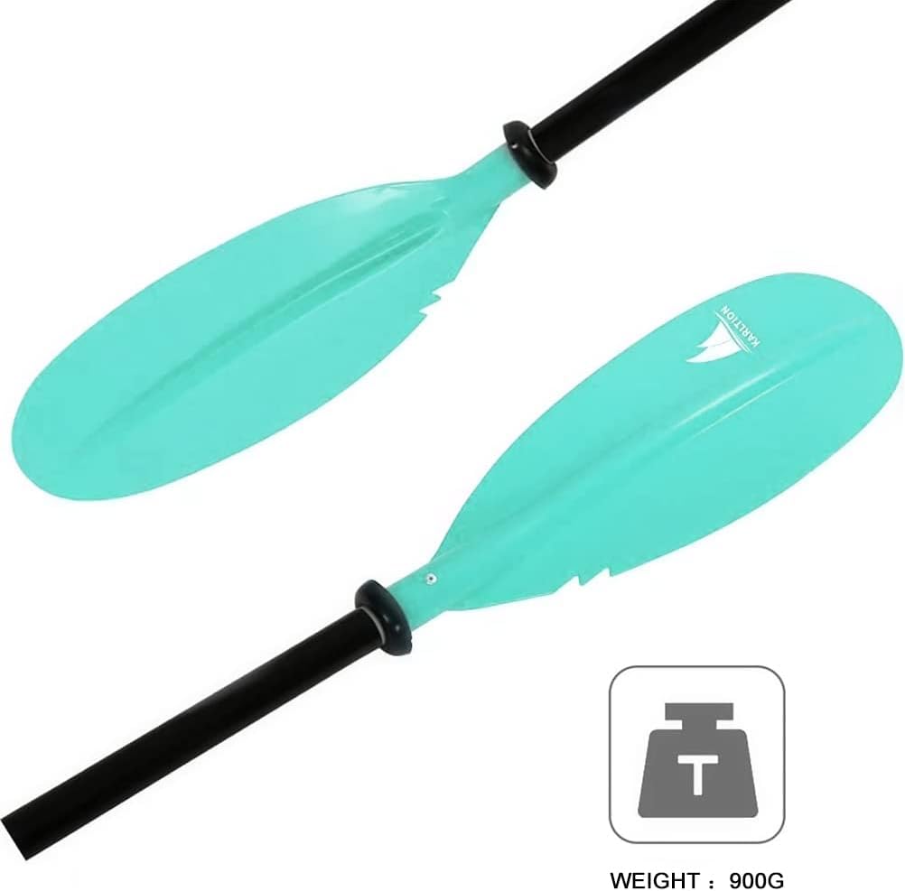 Kayak Paddle - Adjustable 2 Pieces Aluminum Alloy Shaft with Glass Fiber Blade for Surfing,Oar Fishing Easy Packable Travel