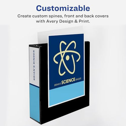 Avery® Heavy-Duty View 3 Ring Binder, 3" Slant Rings, 1 Black Binder