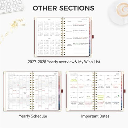 RETTACY 2027 Planner, Weekly and Monthly, A5 Size (5.7" x 8.3")