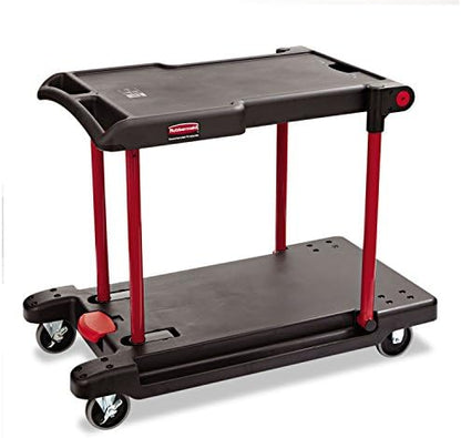 Rubbermaid Commercial Products Convertible Utility Cart/Platform Truck Combination 400 lb. Capacity Black for Warehouse/Garage/Cleaning/Maintenance