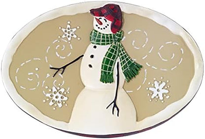 Avanti Linens - Soap Dish, Resin Countertop Accessories, Christmas Decorations (Snowmen Gathering Collection)