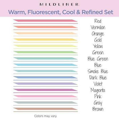Zebra Pen MILDLINER No Bleed Highlighter, Assorted Colors, Dual Tip, 15-Pk