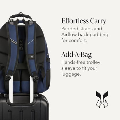 SWISSGEAR 1900 ScanSmart Laptop Backpack, Fits Most 17-Inch Laptops, TSA-Friendly Lay-Flat Design, RFID Protection, and Tablet Pocket, Black, 31L, 18.5-Inch