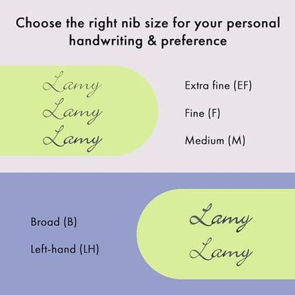 LAMY safari springgreen - Fountain Pen with ergonomic grip & polished Left-Handed steel nib (LH) in size M - ideal for any Writing & Calligraphy - including LAMY T 10 blue cartridge