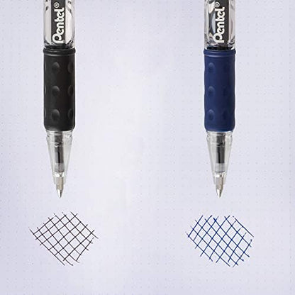 Pentel RSVP STYLUS Ballpoint Pen, Medium Line, Blue Ink, Box of 12 (BK91L-C)