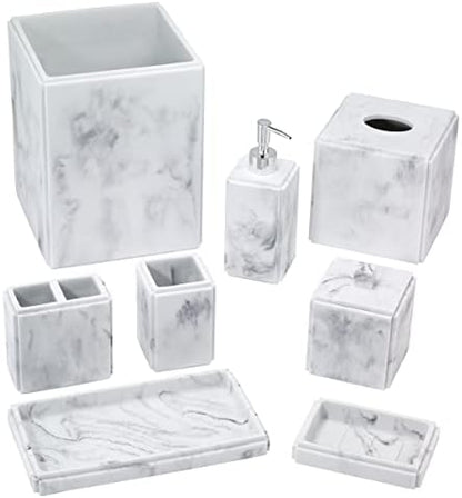 Avanti Linens - Vanity Tray, Resin Countertop Organizer, Marble Inspired Bathroom Decor (Catania Collection)