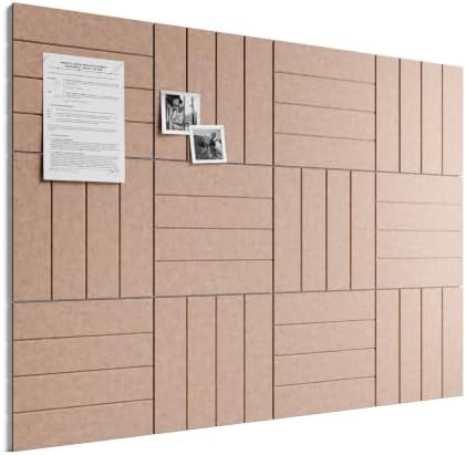 Bumusty 48" x 36" Large Cork Board Alternative, Terracotta