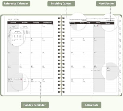Planner 2026-2027, Weekly and Monthly Academic Planner, July 2026 - June 2027, Hardcover Calendar Agenda Book for School Year Planning, School Supplies for Teacher and Student, Letter Size(8.5'' x 11'')