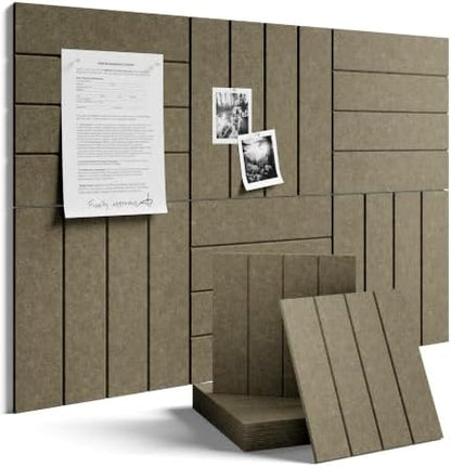 Fluxynara 36" x 24" Large Felt Bulletin Board, Earth Brown