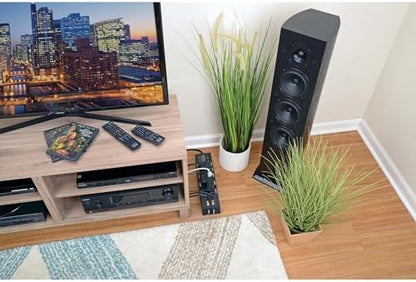 Tripp Lite Isobar 10 Outlet Audio/Video Surge Protector Tel/Modem/Coax/Network 8ft Cord Right Angle Plug, & $500,000 Insurance (HT10DBS) Black