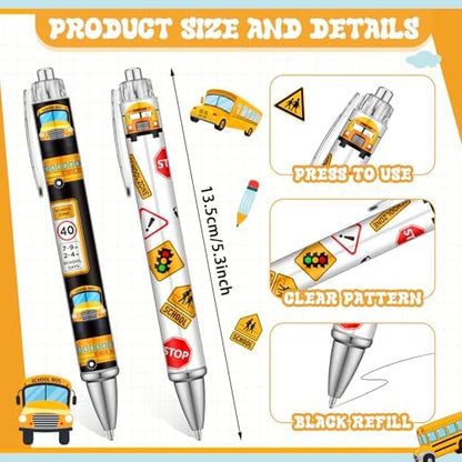 50 Pcs Bus Driver Pens Appreciation Gifts Bulk Funny Ballpoint Pens Motivational Inspirational Thank You Gift for Employee Coworker Student Office Supplies