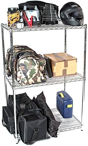 Omega 18" Deep x 42" Wide x 86" High 3 Tier Chrome Starter Shelving Unit
