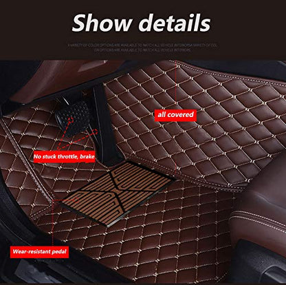 Custom Waterproof Leather Car Floor Mats Fit for Most Car SUV Truck & Sportscar All Weather Protection Vehicles (Black+Gray) - color: Black+Gray