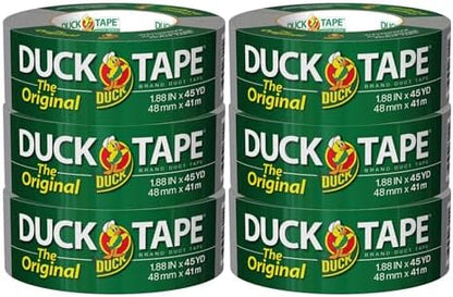 The Original Duck Tape Brand Duct Tape 6-pack 1.88 Inch x 45 Yard, 270 Total Yards, Silver (1153759)