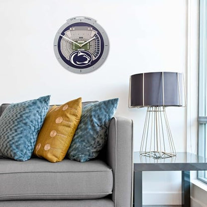 YouTheFan NCAA Penn State Nittany Lions StadiumView 3D Wall Clock