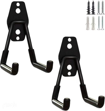 SMARTOLOGY Heavy-Duty Utility Hooks, Wall Hanger, Small 2 Pack, 3 inch Long 2.5 inch Wide, for Garage, Indoor and Outdoor, Ladder Hanger Accessories