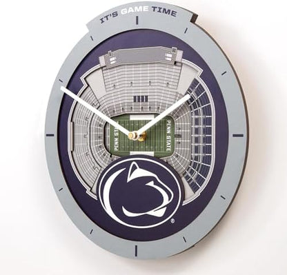YouTheFan NCAA Penn State Nittany Lions StadiumView 3D Wall Clock