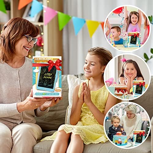 BUKEBU LCD Writing Tablet Doodle Board, Colorful Drawing Pad, Electronic Drawing Tablet, Drawing Pads,Travel Gifts for Kids Ages 3 4 5 6 7 8 Year Old Girls Boys (10.5 inch, Yellow+Yellow)