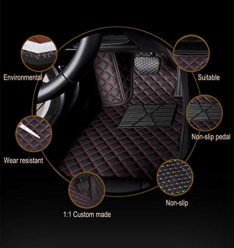 Custom Waterproof Leather Car Floor Mats Fit for Most Car SUV Truck & Sportscar All Weather Protection Vehicles (Black+Gray) - color: Black+Gray