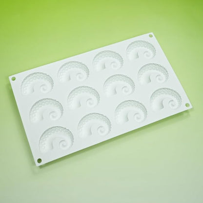 mostsom Sea Octopus Tentacles Silicone Mold Round Star Shaped Baking Mold Cake Border Fondant Molds Cake Decorating Tools (G_11.76x6.88x0.68 inch)