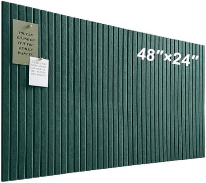 Large Felt Bulletin Board 48" x 24", Forest Green