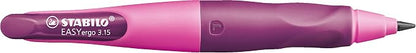 STABILO - EASYergo 3.15 - Ergonomic Mechanical Pencil - Left-Handed - Pack of 1 - Pink/Lilac with Sharpener