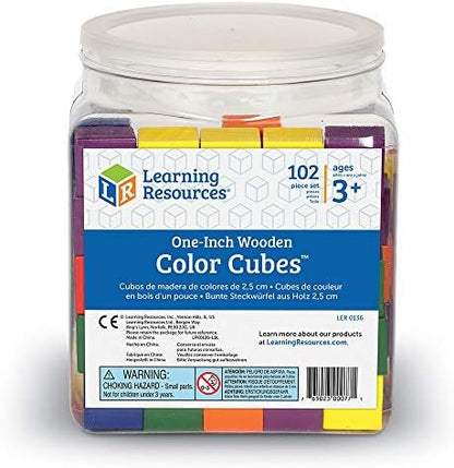 Learning Resources Wooden Color Cubes
