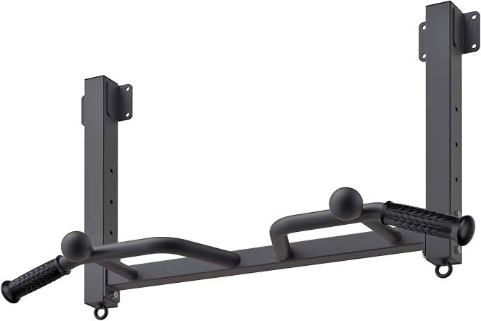 Kipika 32" Ceiling Mounted Pull Up Bar - Heavy Duty, Highly Adjustable, Multifunctional Chin Up Bar - Home Gym System with Punching Bag Hanger and Resistance Bands Training