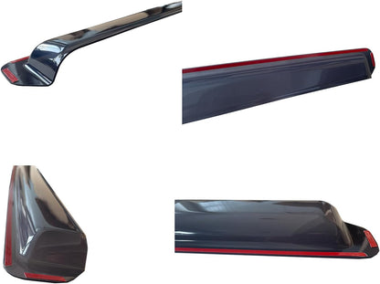 in-Channel Window Visor Deflector Compatible with Ford F150 Super Crew Cab 2015-2024 Rain Guards Smoke 4pcs