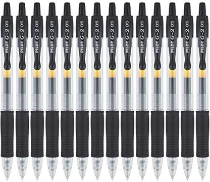 PILOT G2 Premium Gel Roller Pens, Gel Pens Black, Pack of 14