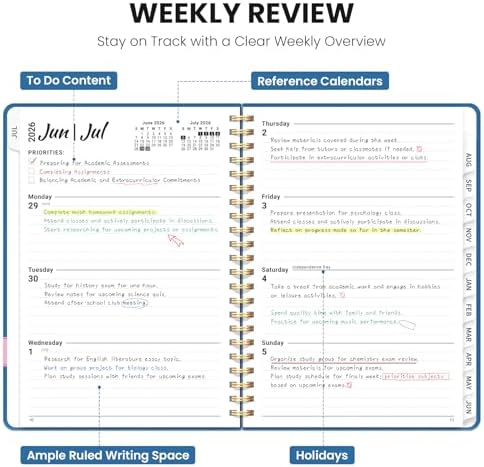 Large Planner 2026-2027, A4 (8.5" x 11") Hardcover Weekly & Monthly Planner July 2026 - June 2027 with Monthly Tabs, Academic Planner for School, Work and Office, Submerged Dalmatians
