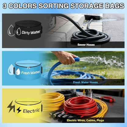 Nilight RV Hose Storage Bag 3 Pack Waterproof Sewer Hose Organizer Bags