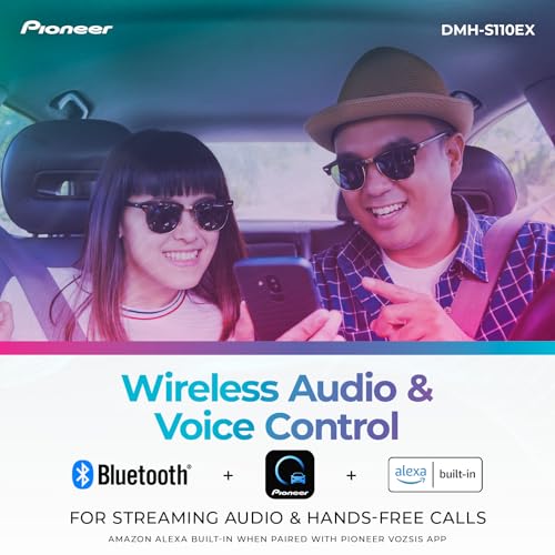 Pioneer DMH-S110EX 7" Double-Din Digital Multimedia Receiver - Built in Bluetooth, Smartphone Integration, Touchscreen, Rear Camera Input