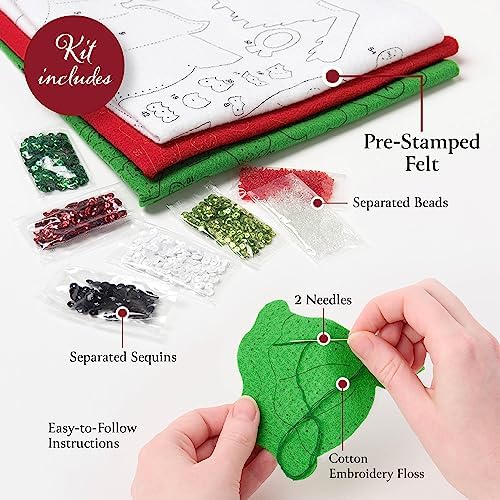 Bucilla Felt Applique Wreath Making Kit, Mushroom Magic, Perfect for DIY Arts and Crafts