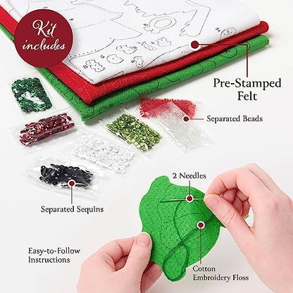 Bucilla Felt Applique Wreath Making Kit, Mushroom Magic, Perfect for DIY Arts and Crafts