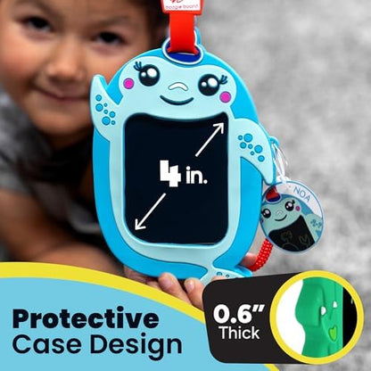 Boogie Board Sketch Pals Dazzle the Unicorn 4” LCD Writing Tablet for Kids – Reusable Mess-Free Drawing Pad with Tethered Stylus – Clip-On Travel Doodle Board Toy – Ages 3+