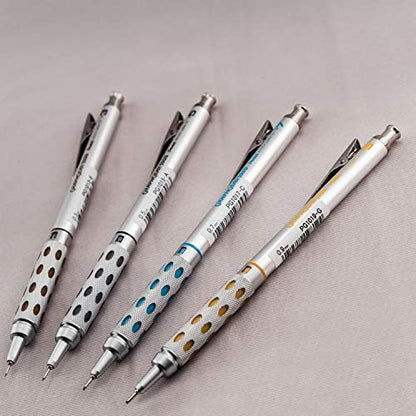 Pentel Arts GraphGear 1000 Mechanical Pencil Premium Gift Set with Refill Leads & Erasers (PG1000BXSET) (Pack of 6)