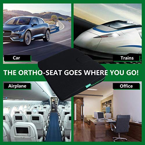 ( 16x13.7 inches Wedge Seat Cushion for Car and Truck,Portable Memory Foam Seat Cushion for Tailbone Stress Back Pain Relief - size: 16x13.7