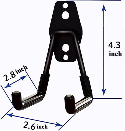 SMARTOLOGY Heavy-Duty Utility Hooks, Wall Hanger, Small 2 Pack, 3 inch Long 2.5 inch Wide, for Garage, Indoor and Outdoor, Ladder Hanger Accessories
