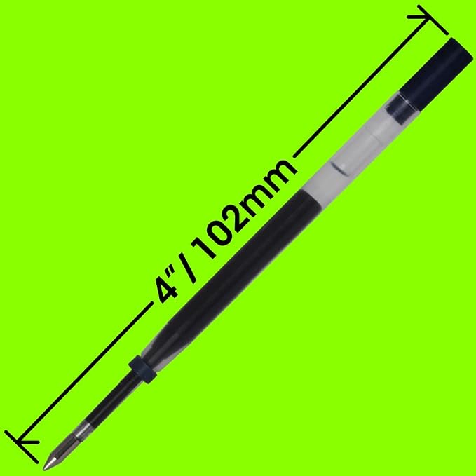Replacement for Cross Slim 8910-1 - Gel Rolling Ball Pen Refill - 2 Black