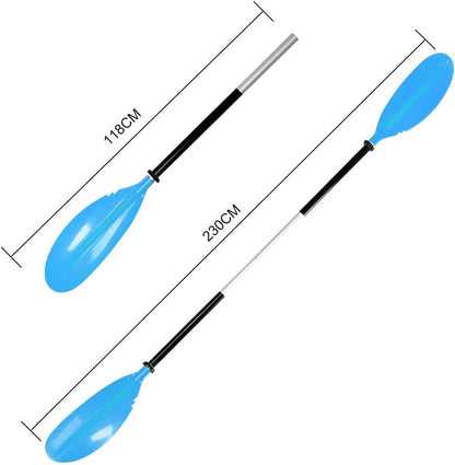 Kayak Paddle - Adjustable 2 Pieces Aluminum Alloy Shaft with Glass Fiber Blade for Surfing,Oar Fishing Easy Packable Travel