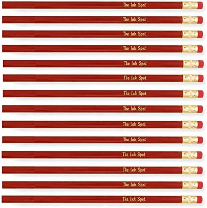 100 Personalized Custom Printed Pencils. USA Made. PMA Certified – Red