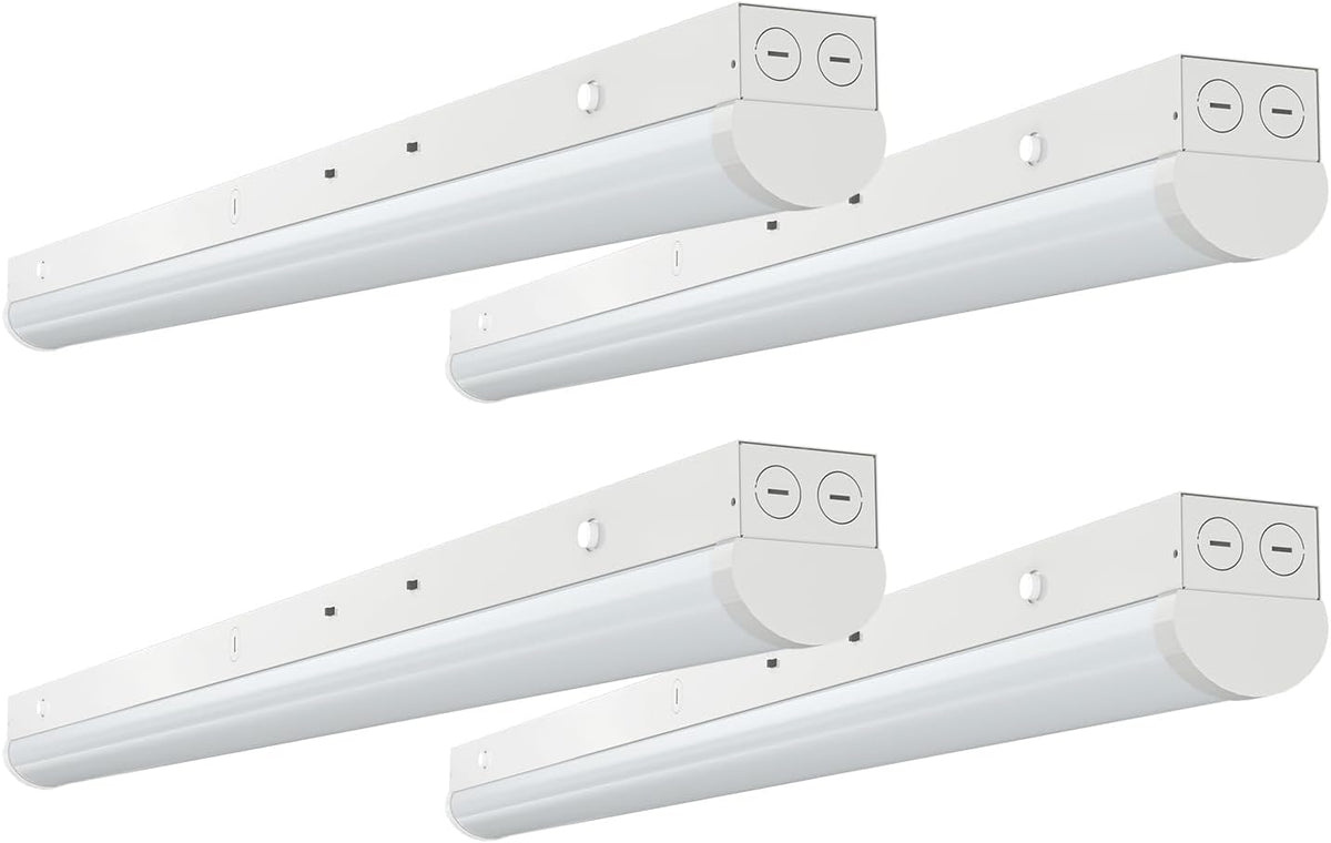 4FT LED Linear Strip Light, Super Bright 4 Foot LED Shop Lights 70W 60W 50W 40W 30W/6CCT 3000K-6500K Selectable, Flush Mount or Hanging 0-10V Dimmable Commercial Garage Ceiling Light, ETL DLC(4 Pcs)