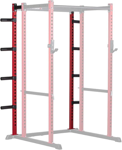 Titan Fitness T-2 Series Power Rack Extension Kit, 12-Gauge Steel Uprights, Bolt-Together Rack Expansion for Home Gym with Weight Plate Holders