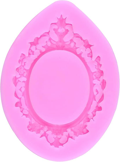 Mujiang Photo Frame Silicone Molds Vintage Picture Frames Fondant Mold Mirror Frame Candy Molds For Cake Decorating Cupcake Topper Polymer Clay Chocolate Gum Paste Set Of 4