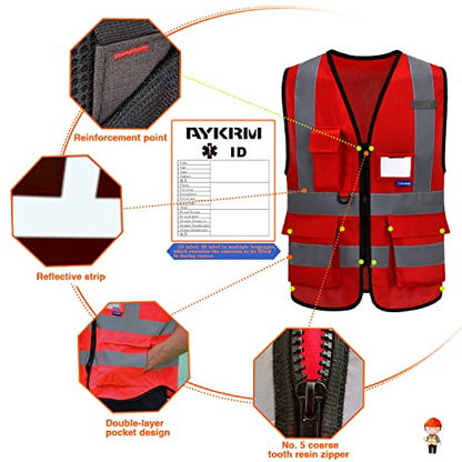 Red safety vest small - color: Red, size: Small