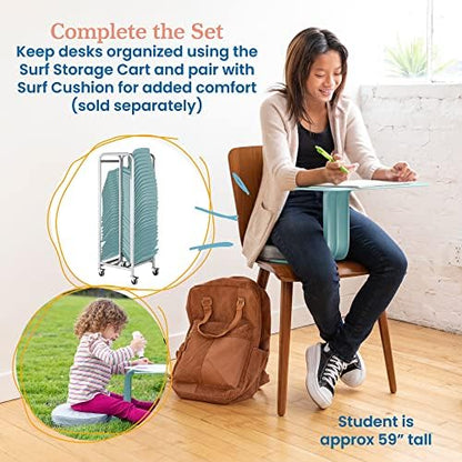 ECR4Kids The Surf Portable Activity Lap Desk, Classroom Essentials, Seafoam