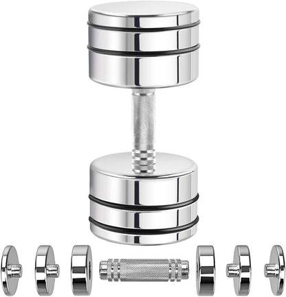 Northdeer Steel Dumbbells Ultracompact & Adjustable Chrome Dumbbell with Foam Handles 5lb 10lb 15lb 20lb 30lb 50lb Home Gym Workout (Choice of Size)